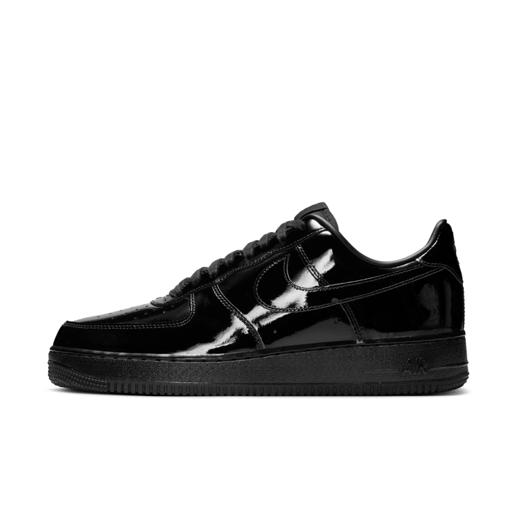 Nike Air Force 1 Low Patent Leather Premium Black Angle 0
