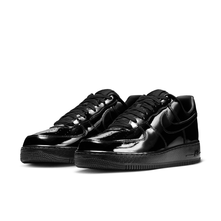 Nike Air Force 1 Low Patent Leather Premium Black Angle 4