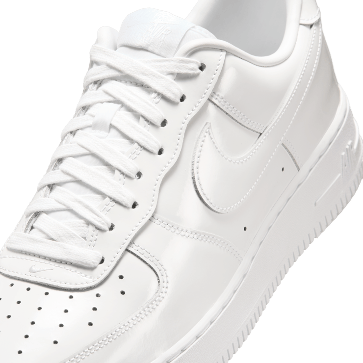 Nike Air Force 1 Low Patent Leather Premium White Angle 6