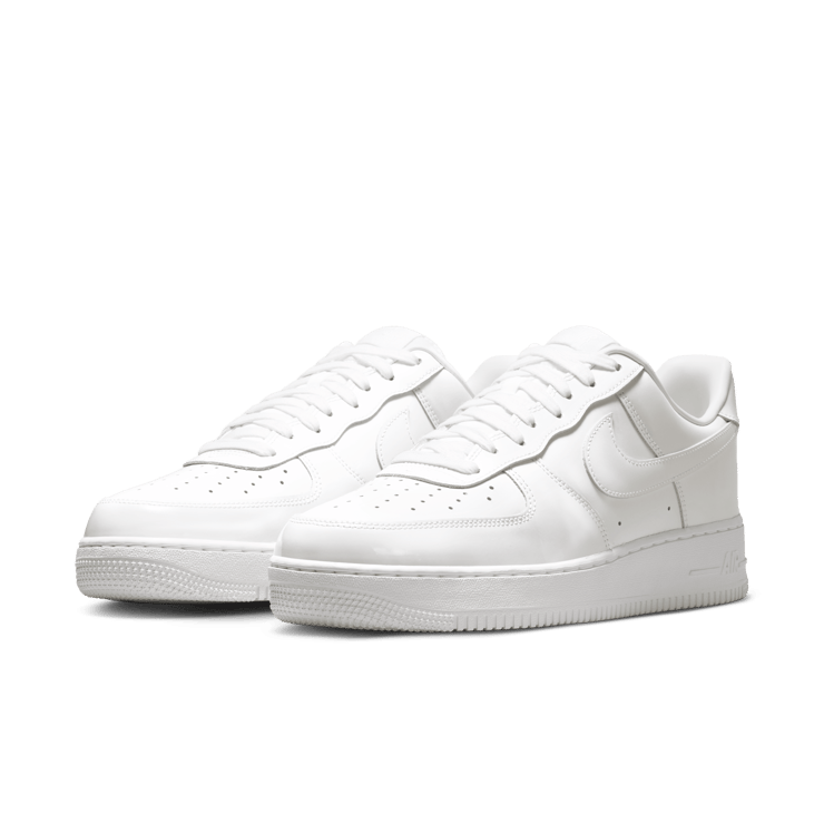 Nike Air Force 1 Low Patent Leather Premium White Angle 4