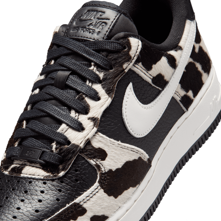 Nike Air Force 1 Low Cow Print Black (W) Angle 6