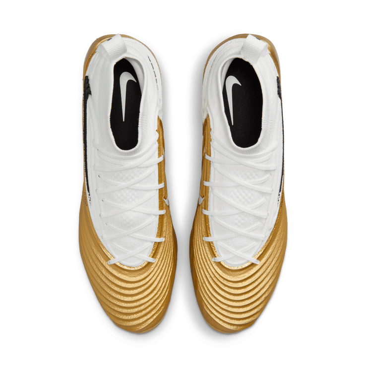 Nike Alpha Menace 5 Elite White Metallic Gold Angle 3
