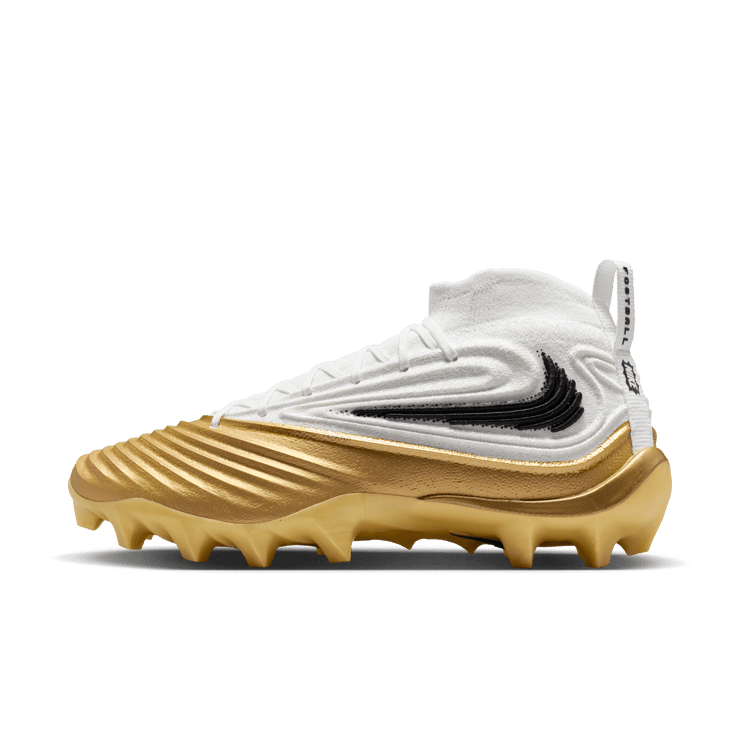 Nike Alpha Menace 5 Elite White Metallic Gold Angle 0