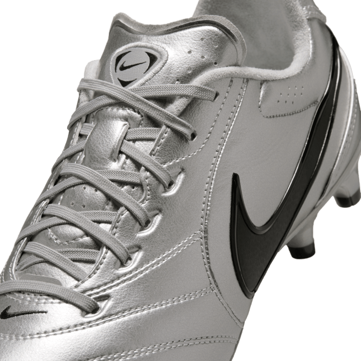 Nike Tiempo Ligera Pro FG Low Metallic Silver Black Angle 7