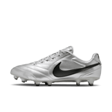 Nike Tiempo Ligera Pro FG Low Metallic Silver Black Angle 0
