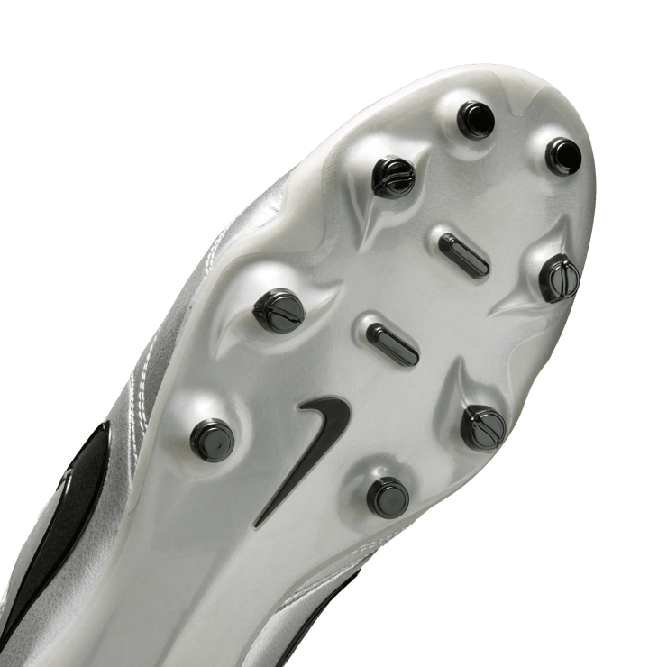 Nike Tiempo Ligera Pro FG Low Metallic Silver Black Angle 6