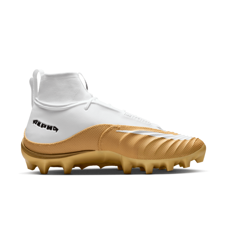 Nike Alpha Menace 5 Pro White Metallic Gold Angle 2