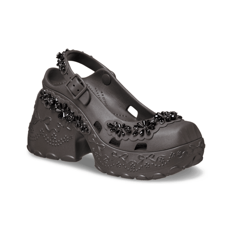 Crocs Ballerina Platform Simone Rocha Espresso Angle 3