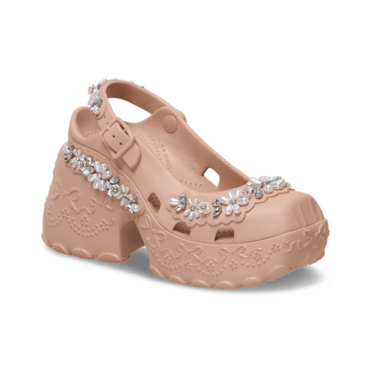 Crocs Ballerina Platform Simone Rocha Pink Caramel Angle 3