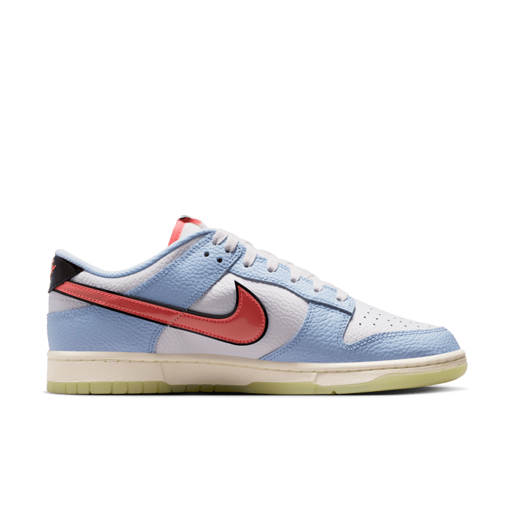 Nike Dunk Low Smiley Swoosh White Hydrogen Blue Angle 2