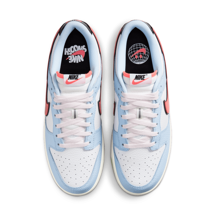 Nike Dunk Low Smiley Swoosh White Hydrogen Blue Angle 3