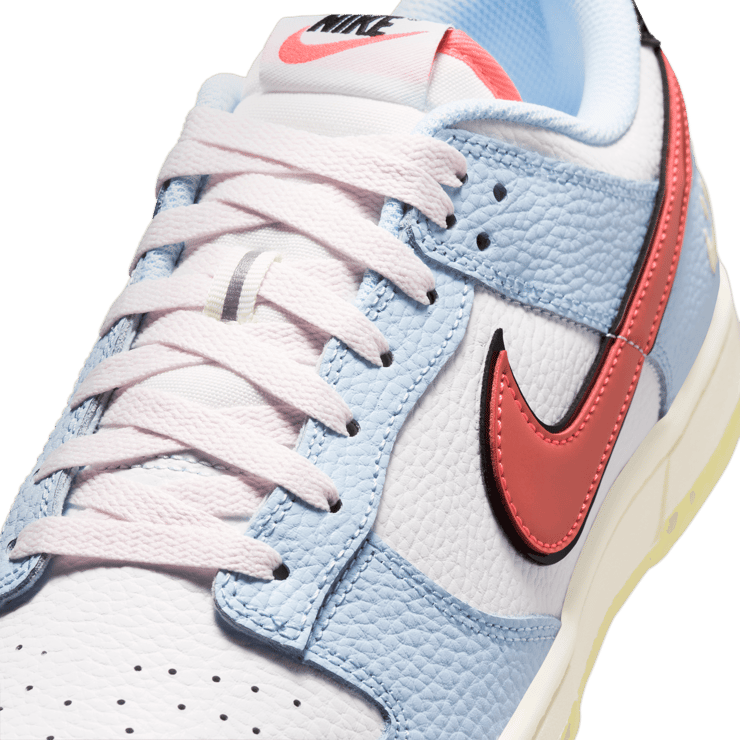 Nike Dunk Low Smiley Swoosh White Hydrogen Blue Angle 6