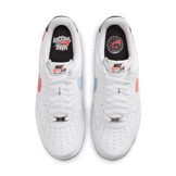 Nike Air Force 1 Low Smiley Swoosh White Flash Crimson Angle 3