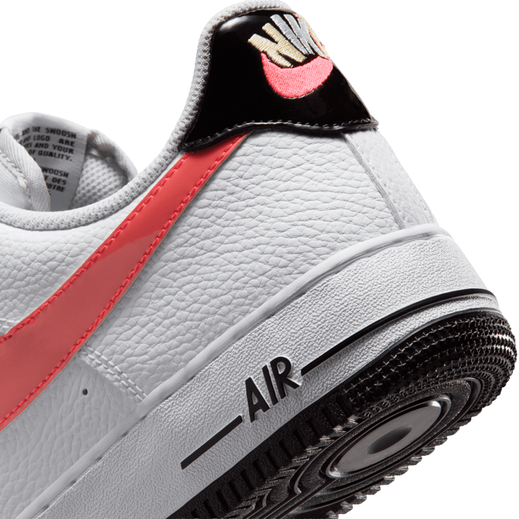 Nike Air Force 1 Low Smiley Swoosh White Flash Crimson Angle 7