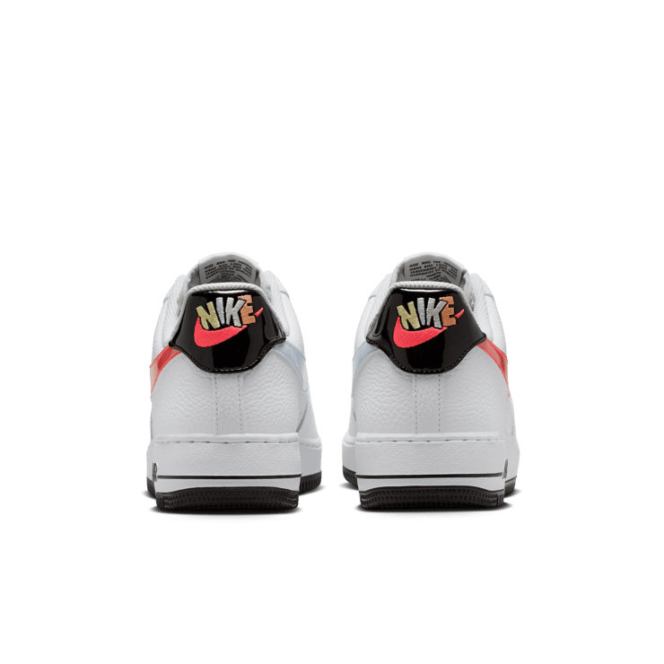 Nike Air Force 1 Low Smiley Swoosh White Flash Crimson Angle 5