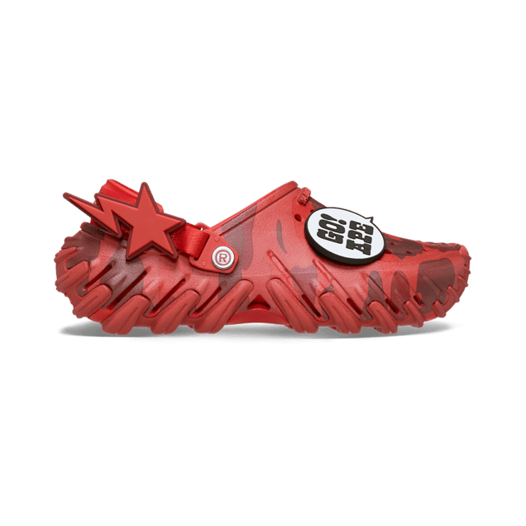 Crocs Echo RO Clog BAPE Red Angle 1