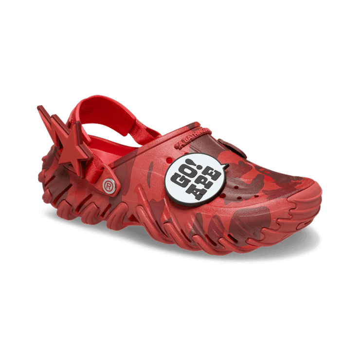 Crocs Echo RO Clog BAPE Red Angle 3