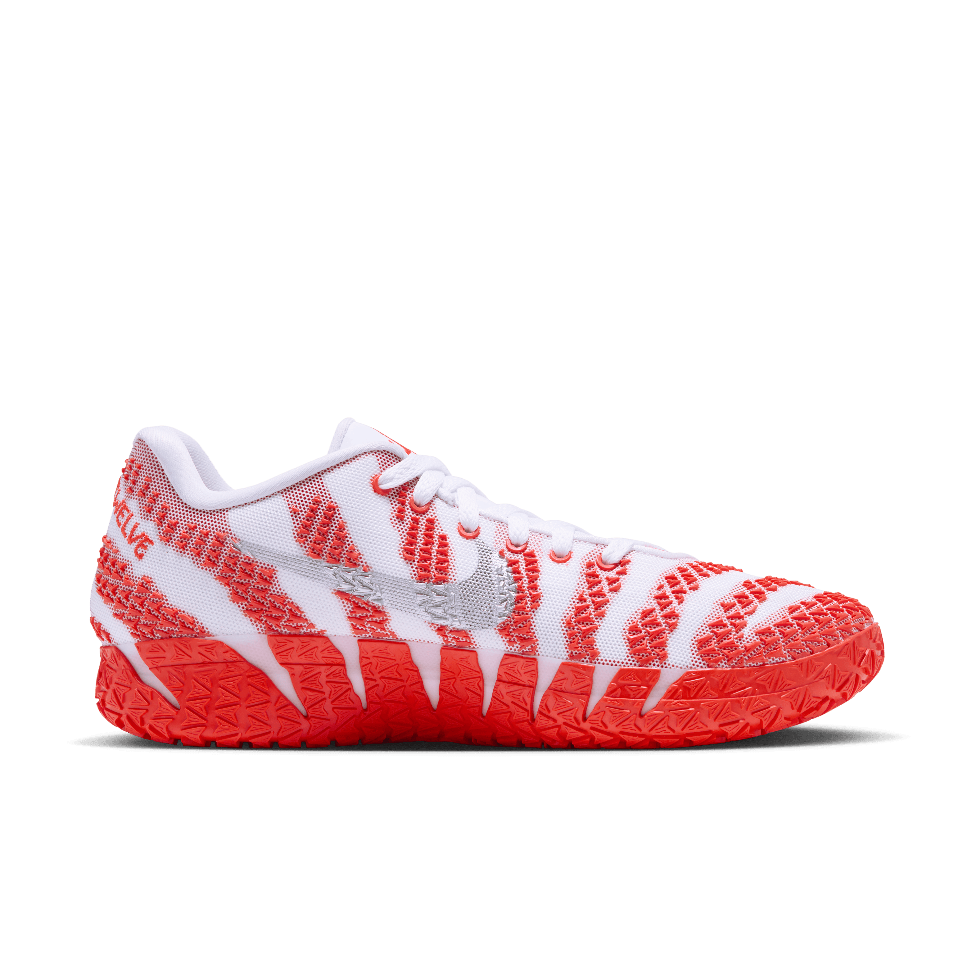 Nike Ja 3 TB White Team Orange Angle 2