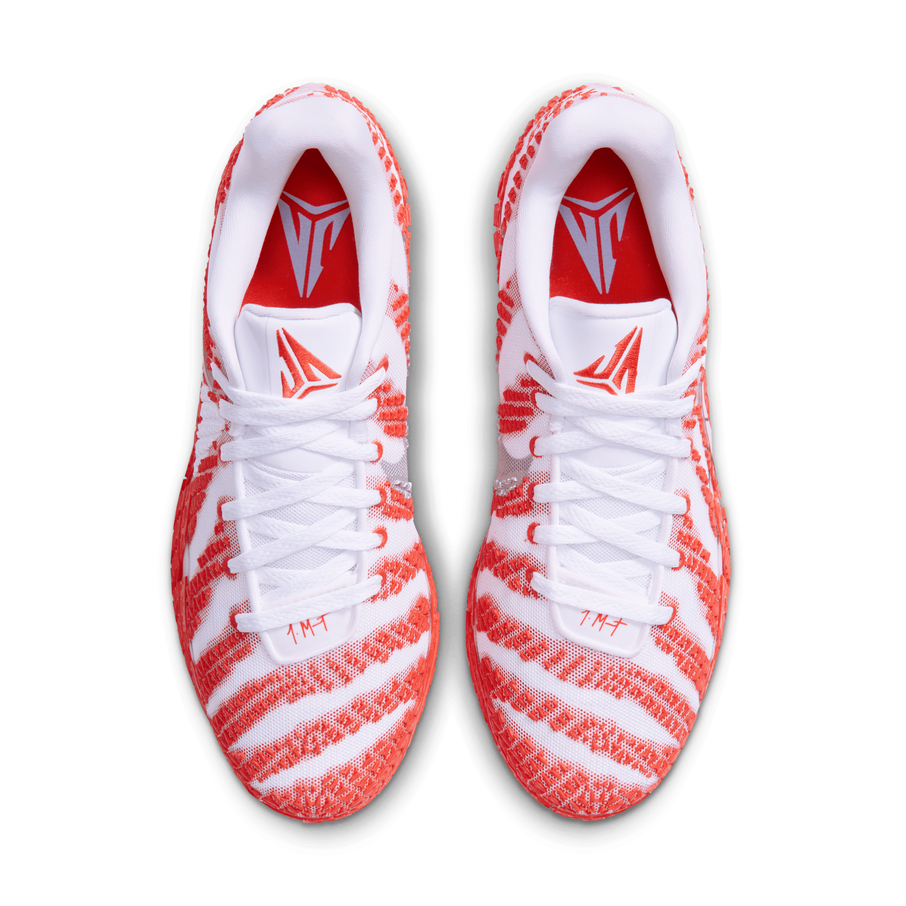 Nike Ja 3 TB White Team Orange Angle 3