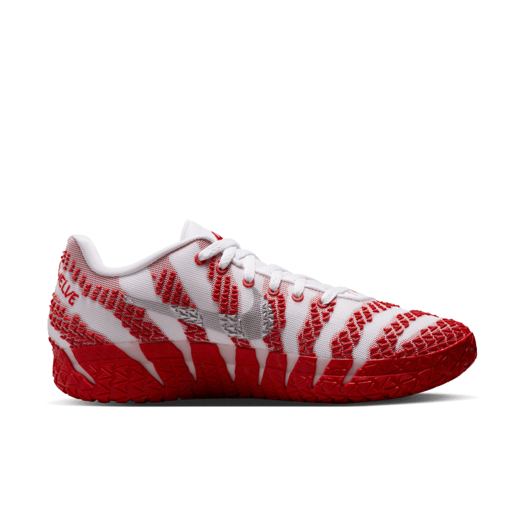 Nike Ja 3 TB White University Red Angle 2