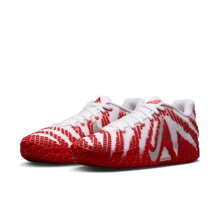 Nike Ja 3 TB White University Red Angle 4