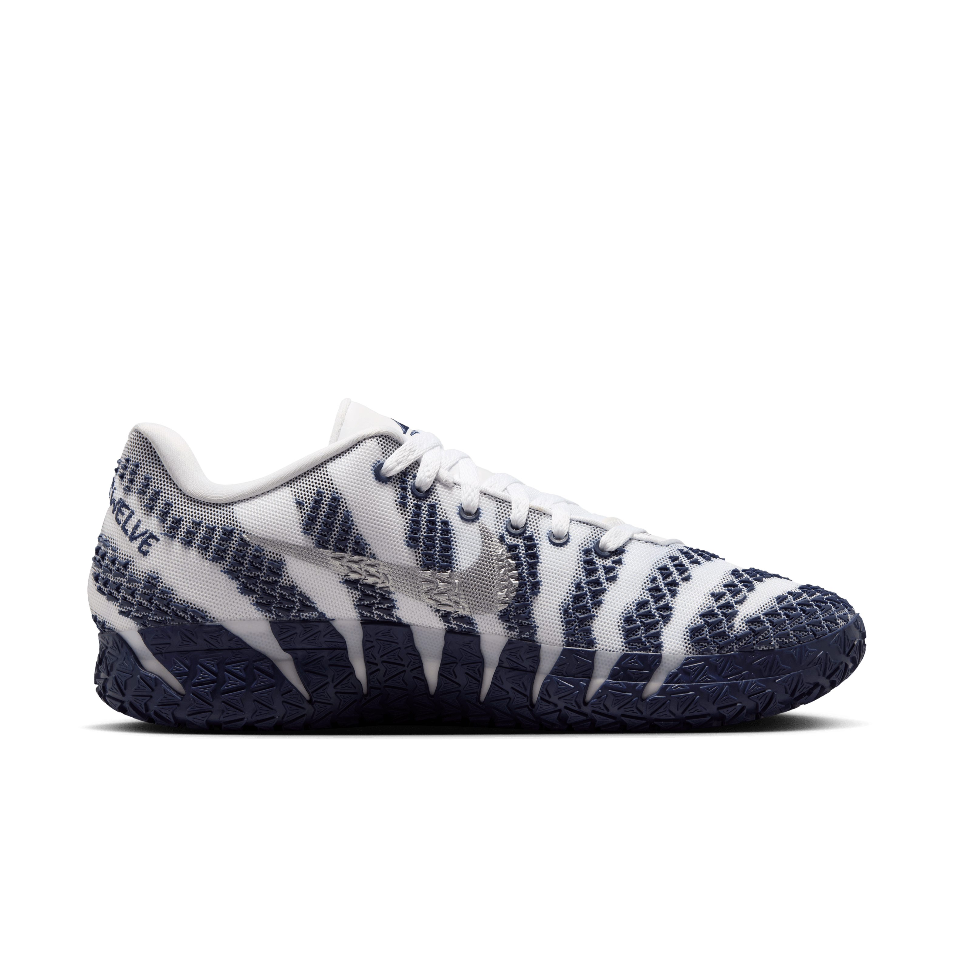 Nike Ja 3 TB White Midnight Navy Angle 2