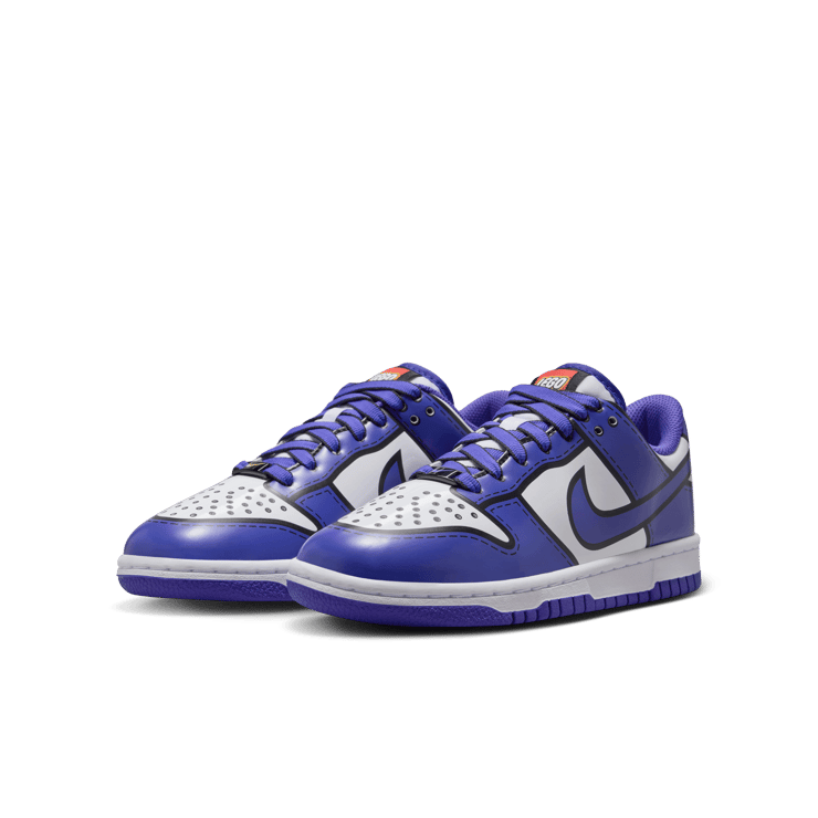 Nike Dunk Low LEGO White Bright Concord (GS) Angle 4