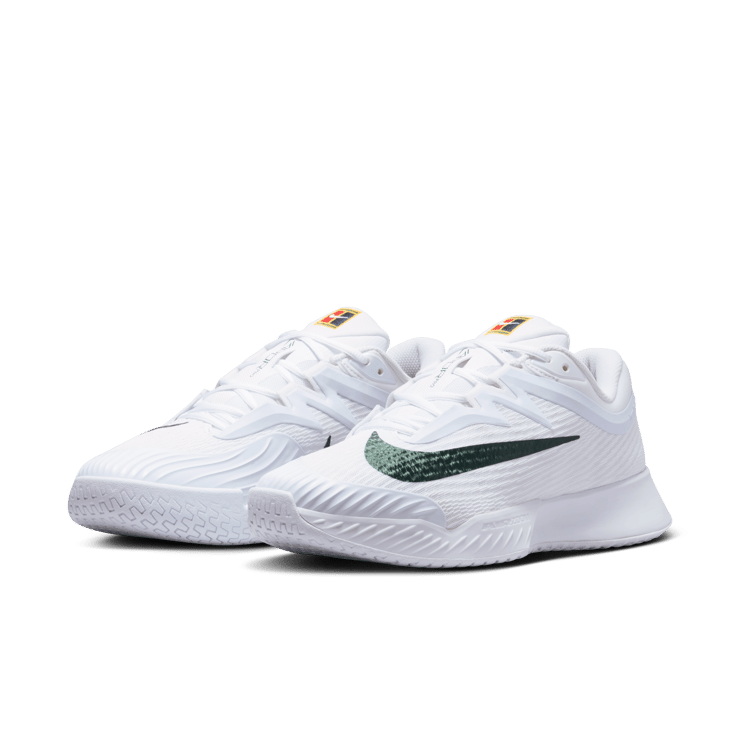 Nike Vapor Pro 3 Hardcourt Tennis White Gorge Green Angle 4