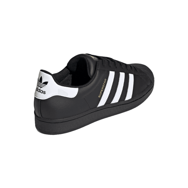 adidas Superstar Core Black Cloud White Gold Angle 3