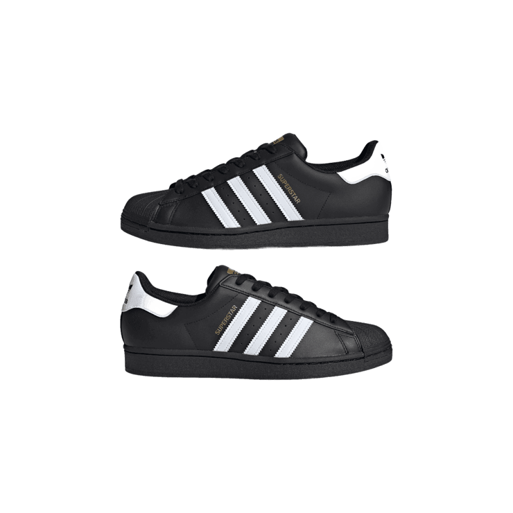 adidas Superstar Core Black Cloud White Gold Angle 6