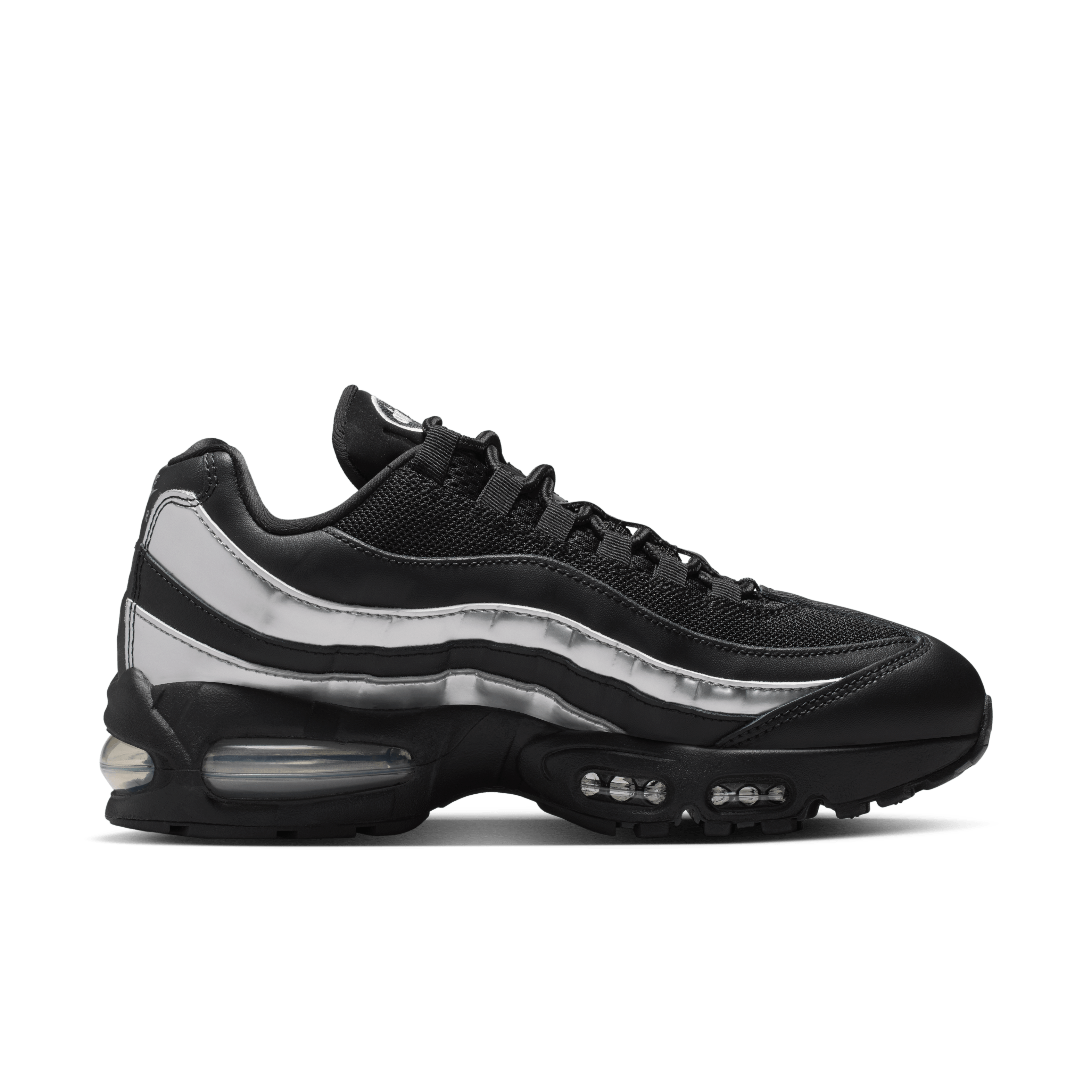 Nike Air Max 95 Big Bubble Black Metallic Silver (W) Angle 2