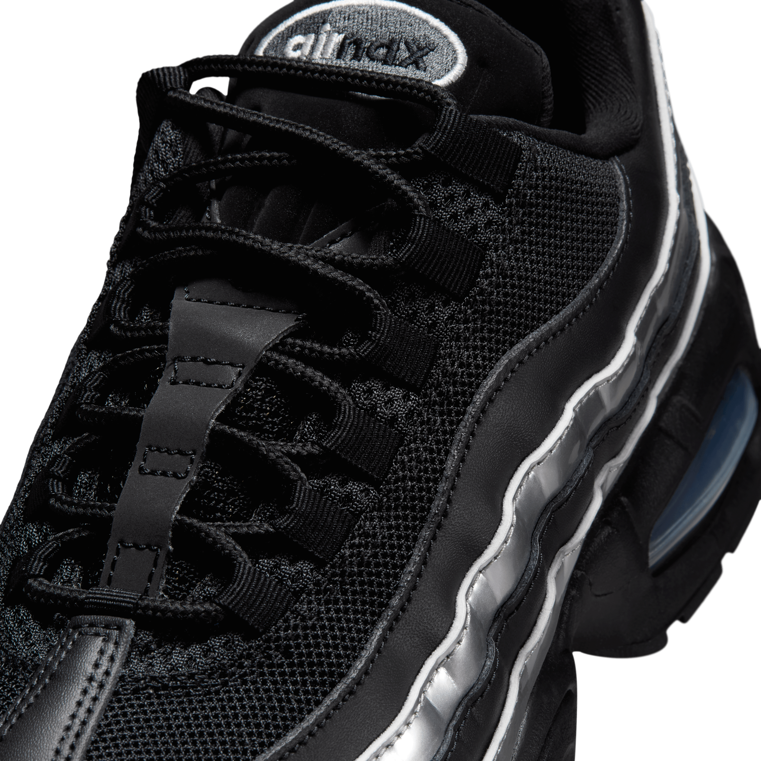 Nike Air Max 95 Big Bubble Black Metallic Silver (W) Angle 6