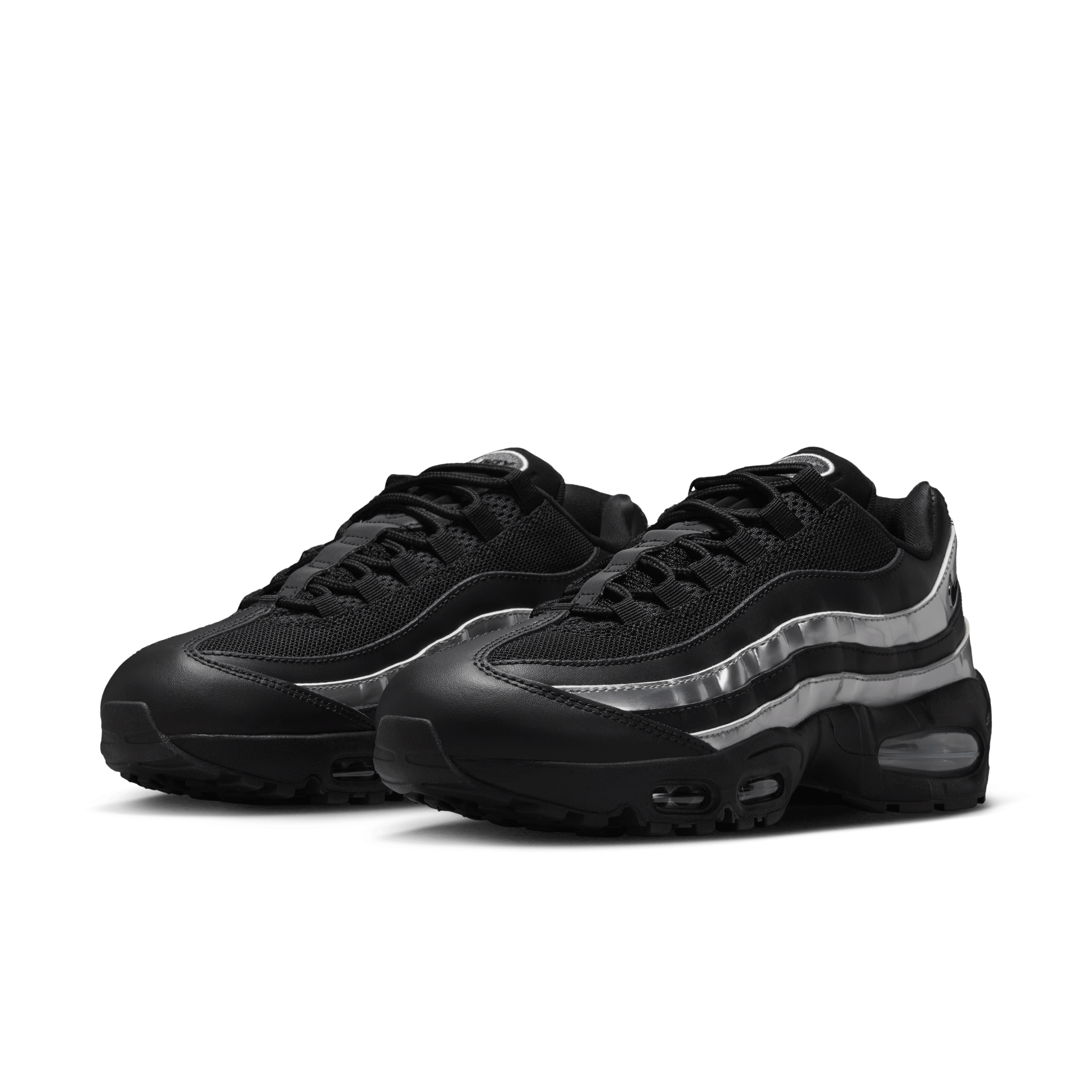 Nike Air Max 95 Big Bubble Black Metallic Silver (W) Angle 4