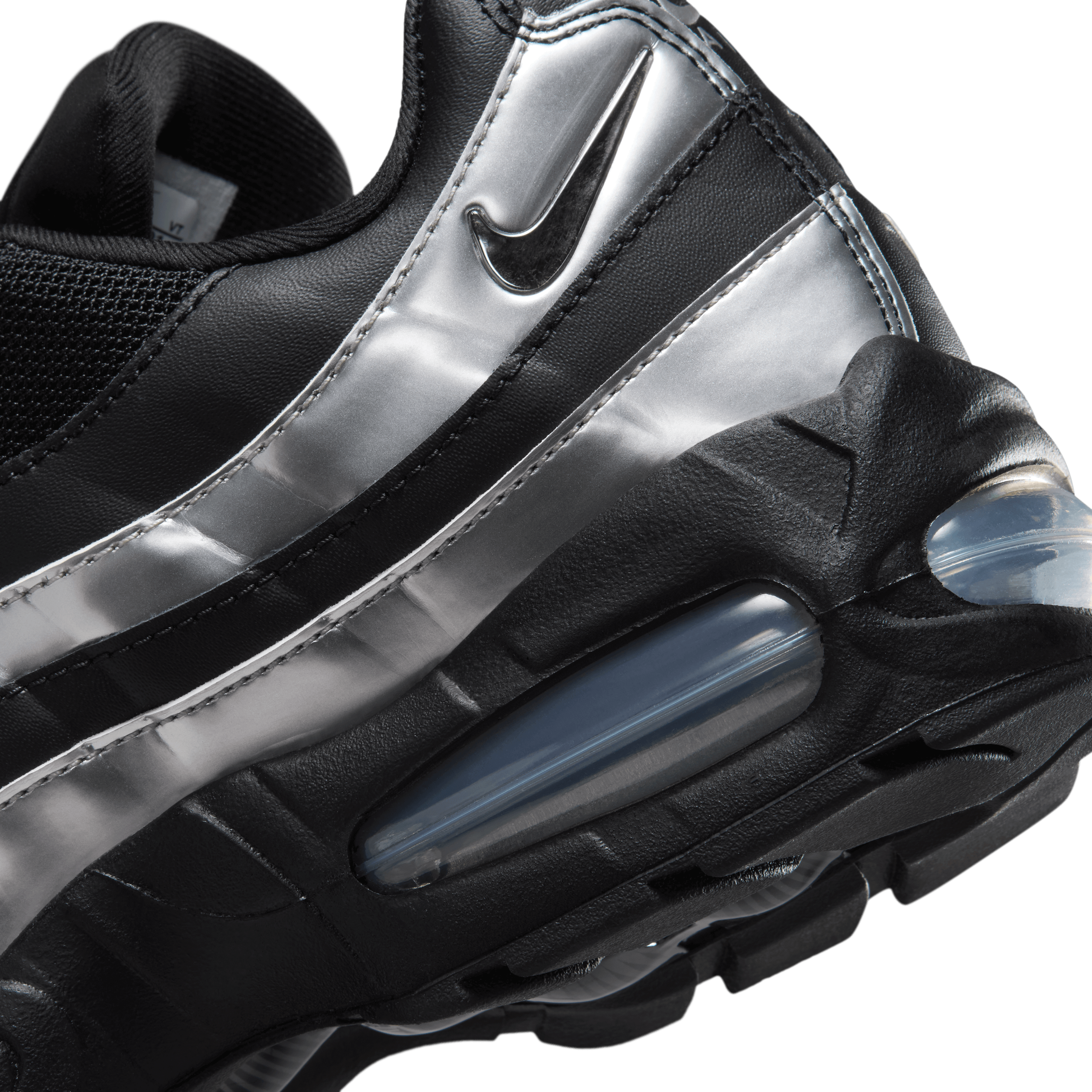Nike Air Max 95 Big Bubble Black Metallic Silver (W) Angle 7