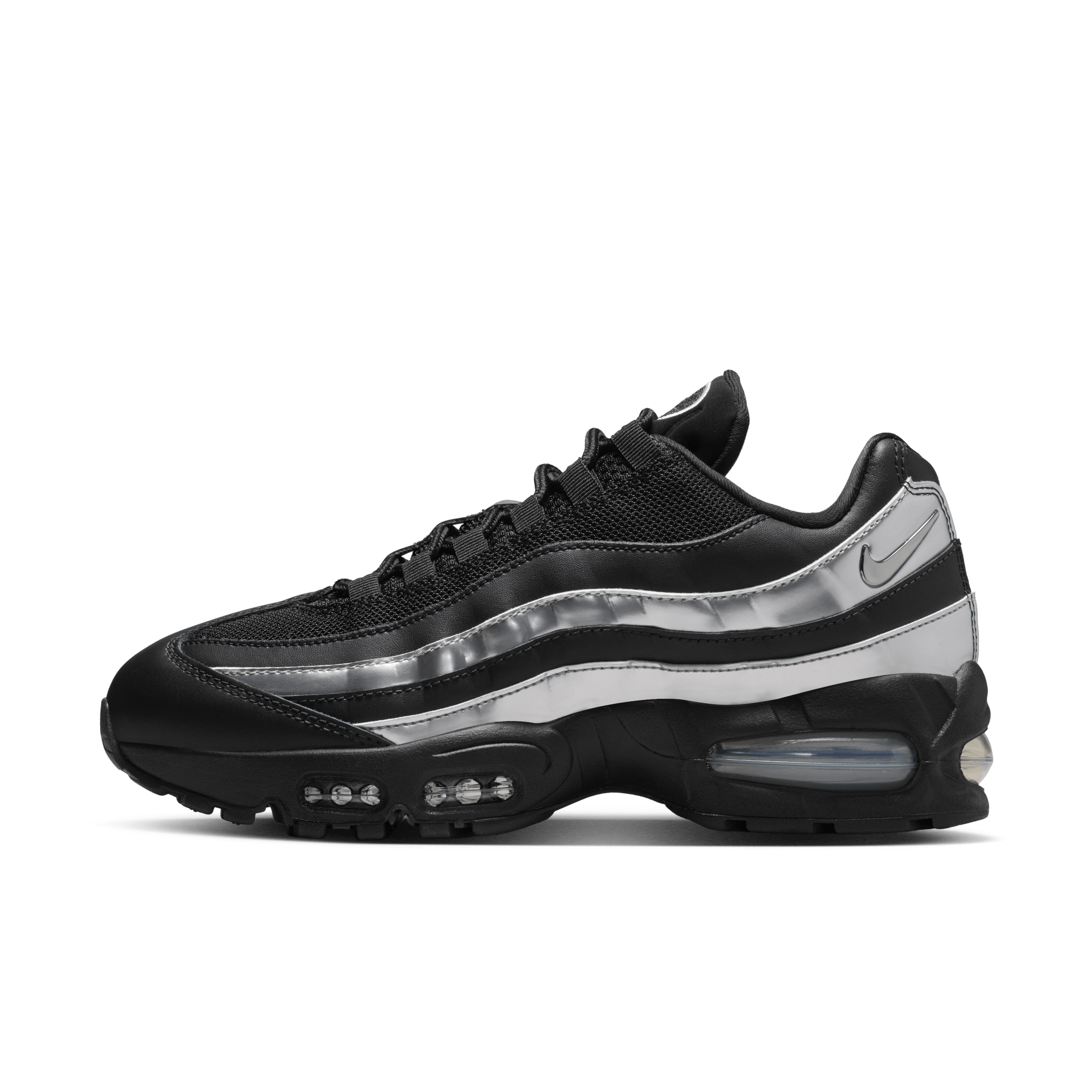 Nike Air Max 95 Big Bubble Black Metallic Silver (W) Angle 0