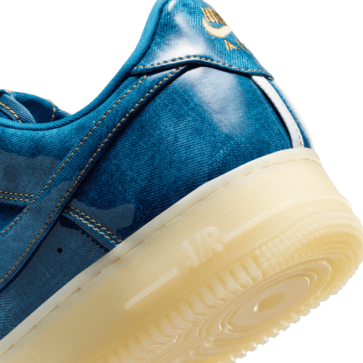 Nike Air Force 1 Low Blue Patent Denim Angle 7