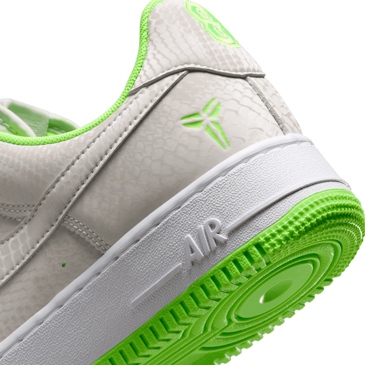 Nike Kobe Air Force 1 Low Vast Grey Electric Green Angle 7