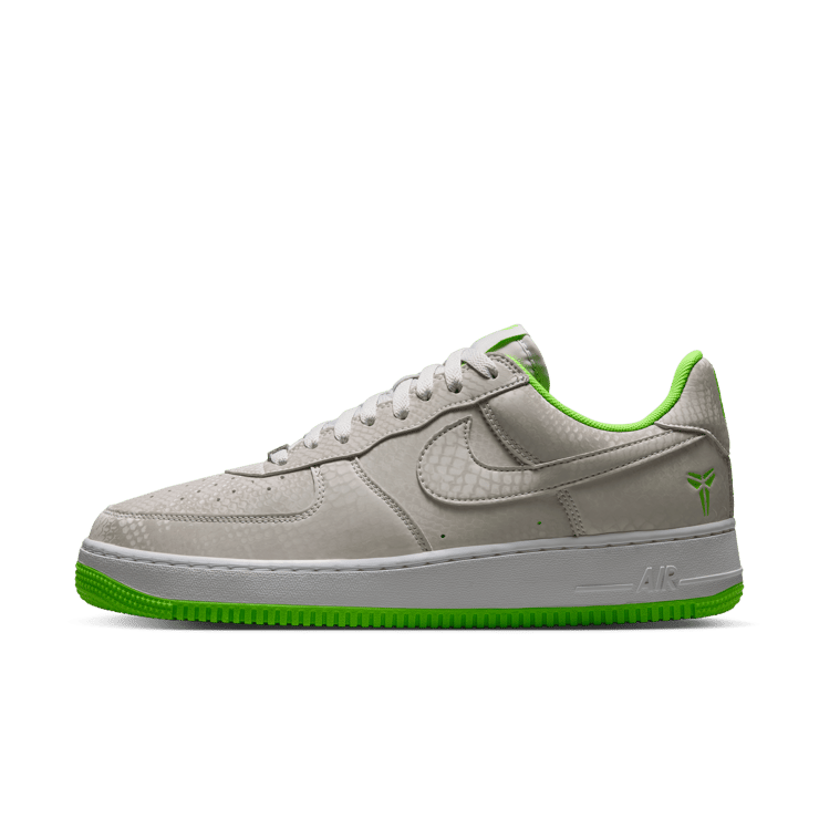 Nike Kobe Air Force 1 Low Vast Grey Electric Green Angle 0