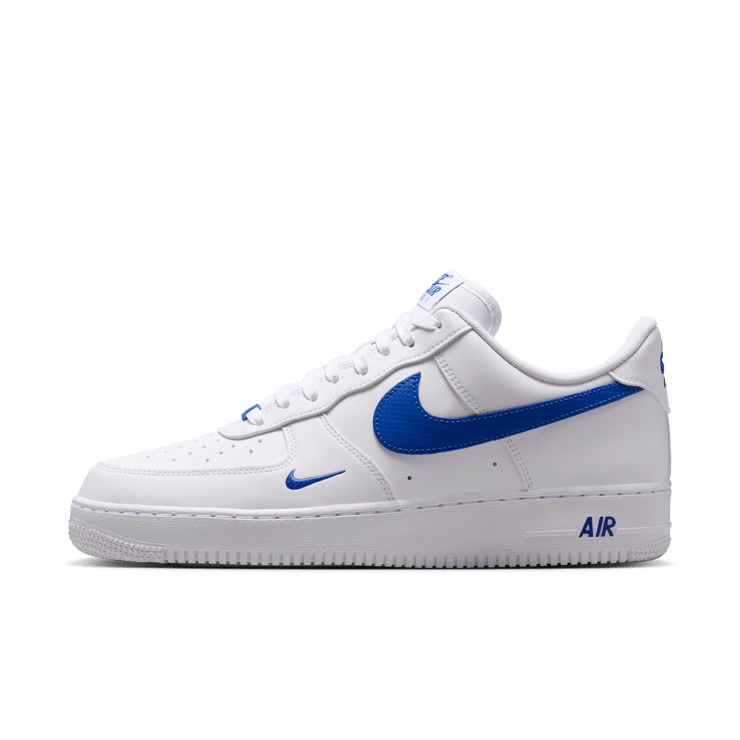Nike Air Force 1 Low '07 Carbon Fiber Swoosh White Game Royal Angle 0