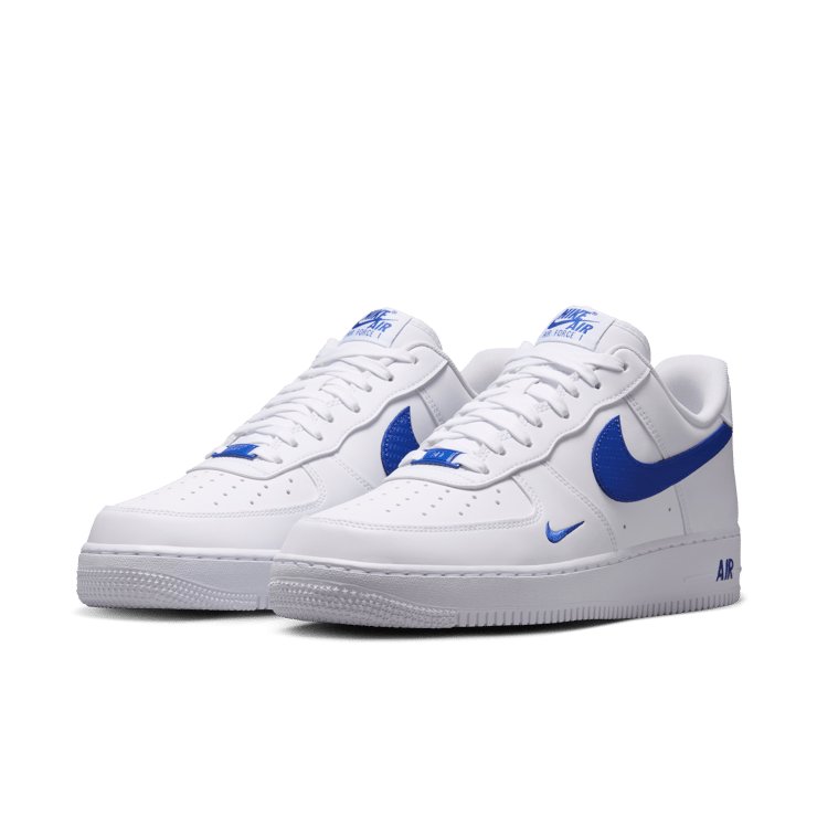 Nike Air Force 1 Low '07 Carbon Fiber Swoosh White Game Royal Angle 4