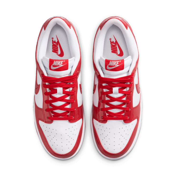 Nike Dunk Low SE Patent White University Red (W) Angle 3