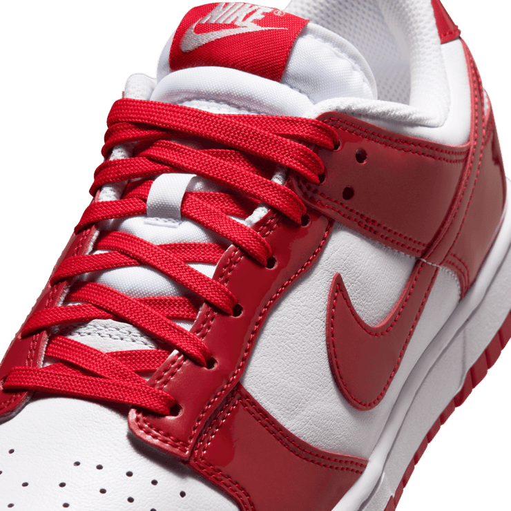 Nike Dunk Low SE Patent White University Red (W) Angle 6