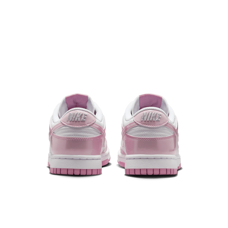 Nike Dunk Low SE Patent White Pink Rise (W) Angle 4