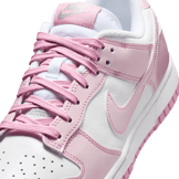 Nike Dunk Low SE Patent White Pink Rise (W) Angle 5