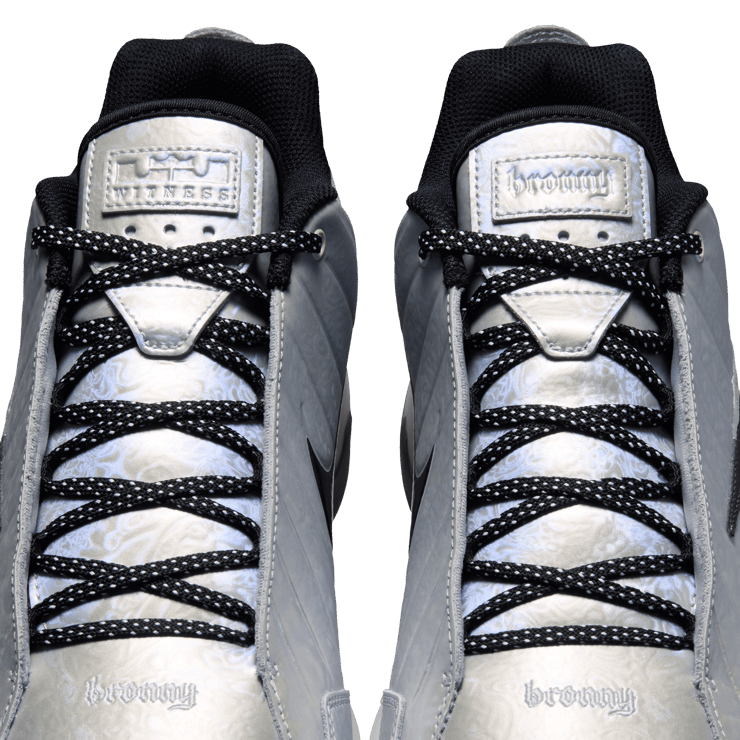 Nike LeBron Witness 9 Bronny James Metallic Silver PE Angle 8