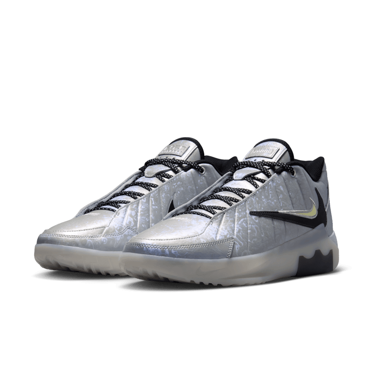 Nike LeBron Witness 9 Bronny James Metallic Silver PE Angle 4
