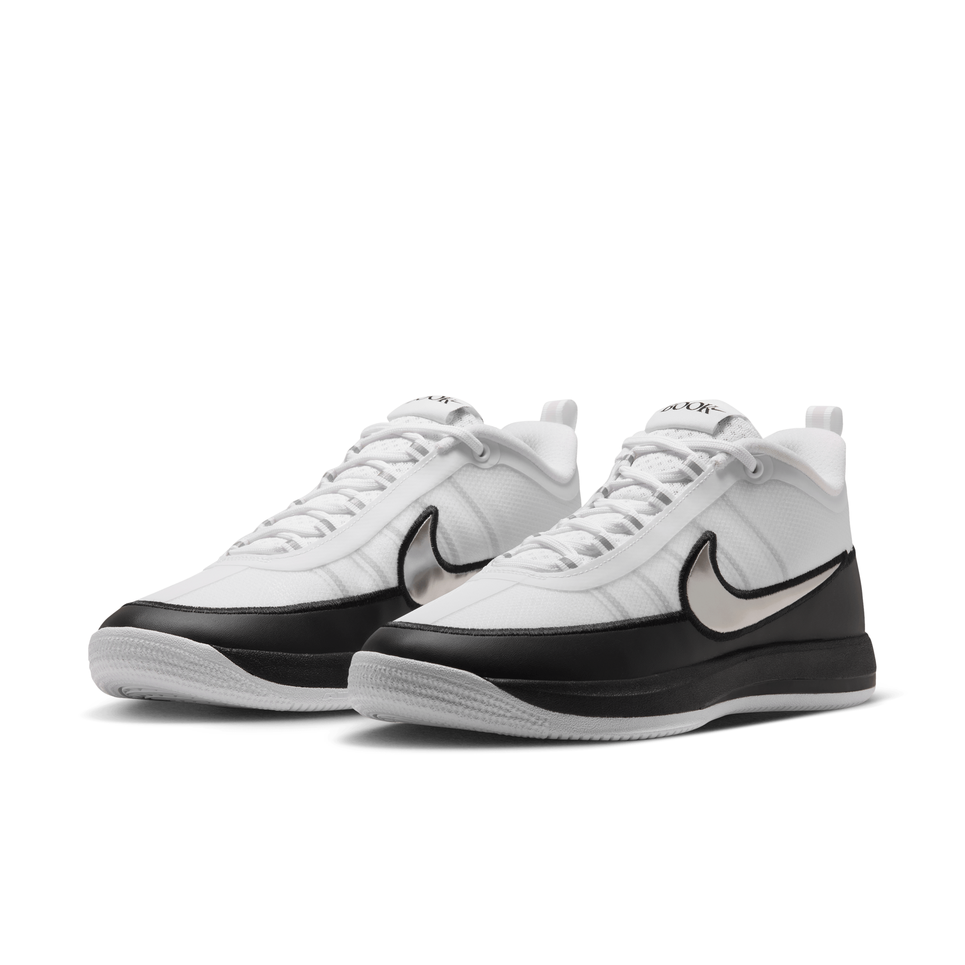 Nike Book 2 TB White Black Angle 4