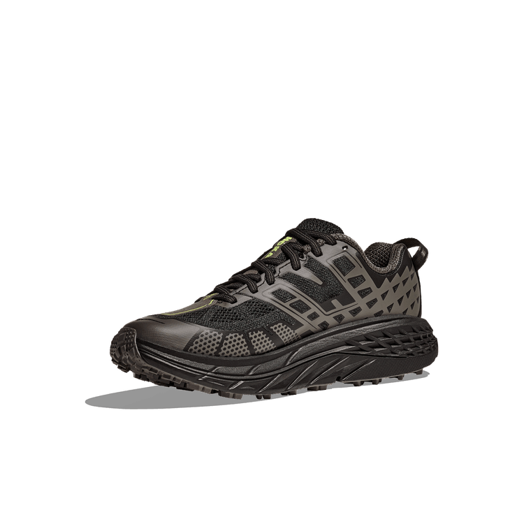 HOKA Speedgoat 2 Black Asphalt Grey Angle 1