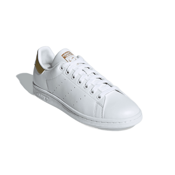 adidas Stan Smith White Gold Metallic Angle 2