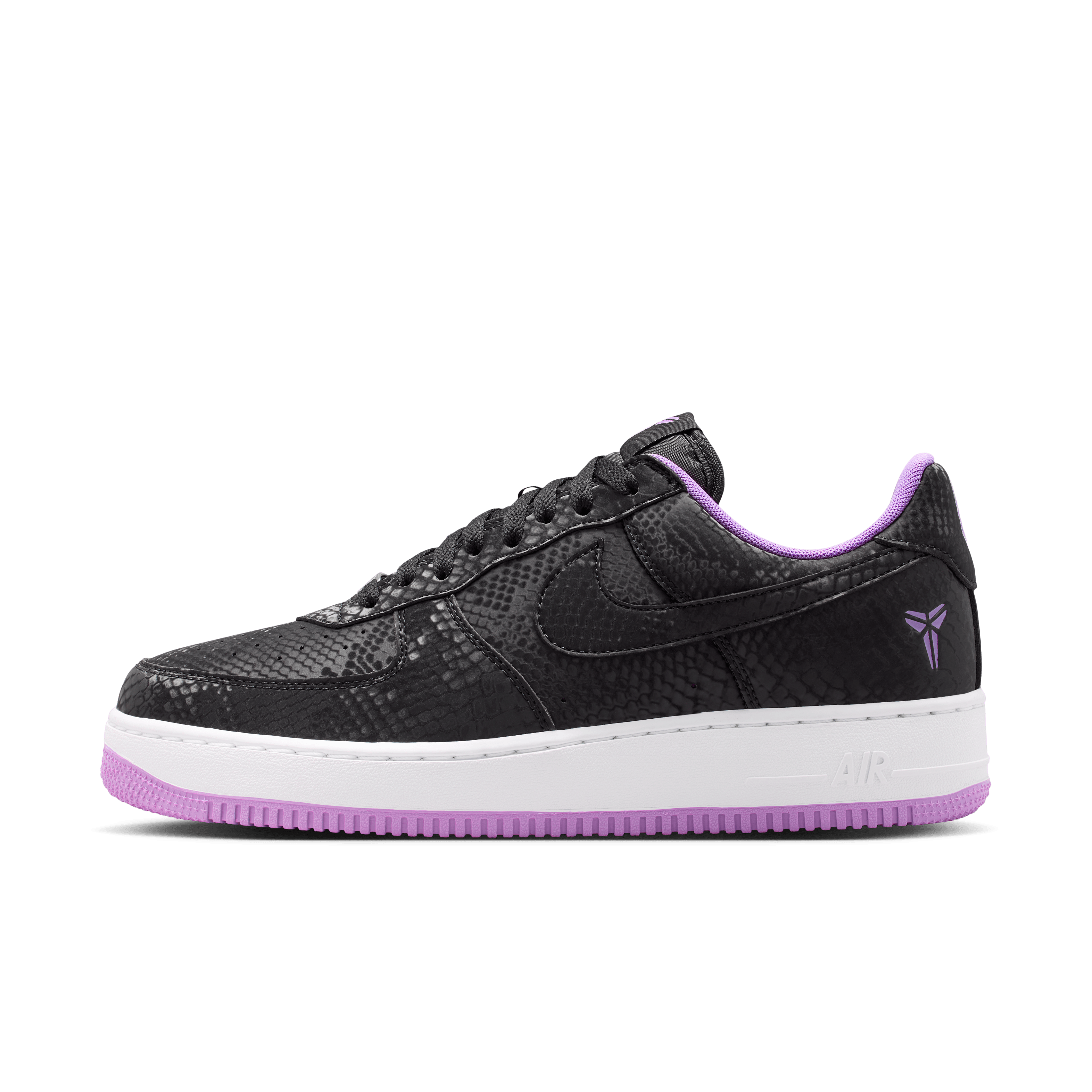 Nike Kobe Air Force 1 Low Black Purple Stardust Angle 0
